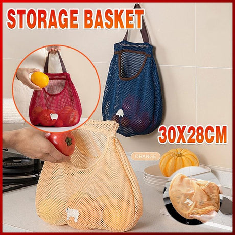 Kitchen Storage Mesh Bag 1PC 3Colours Polyester - Discount Packaging Warehouse