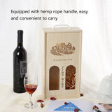 Wooden Wine Box Durable Exquisite Packaging Case for Wine Storage