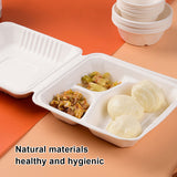 100PCS Disposable Biodegradable Lunch Box for Food Storage Takeaway Meal Safe