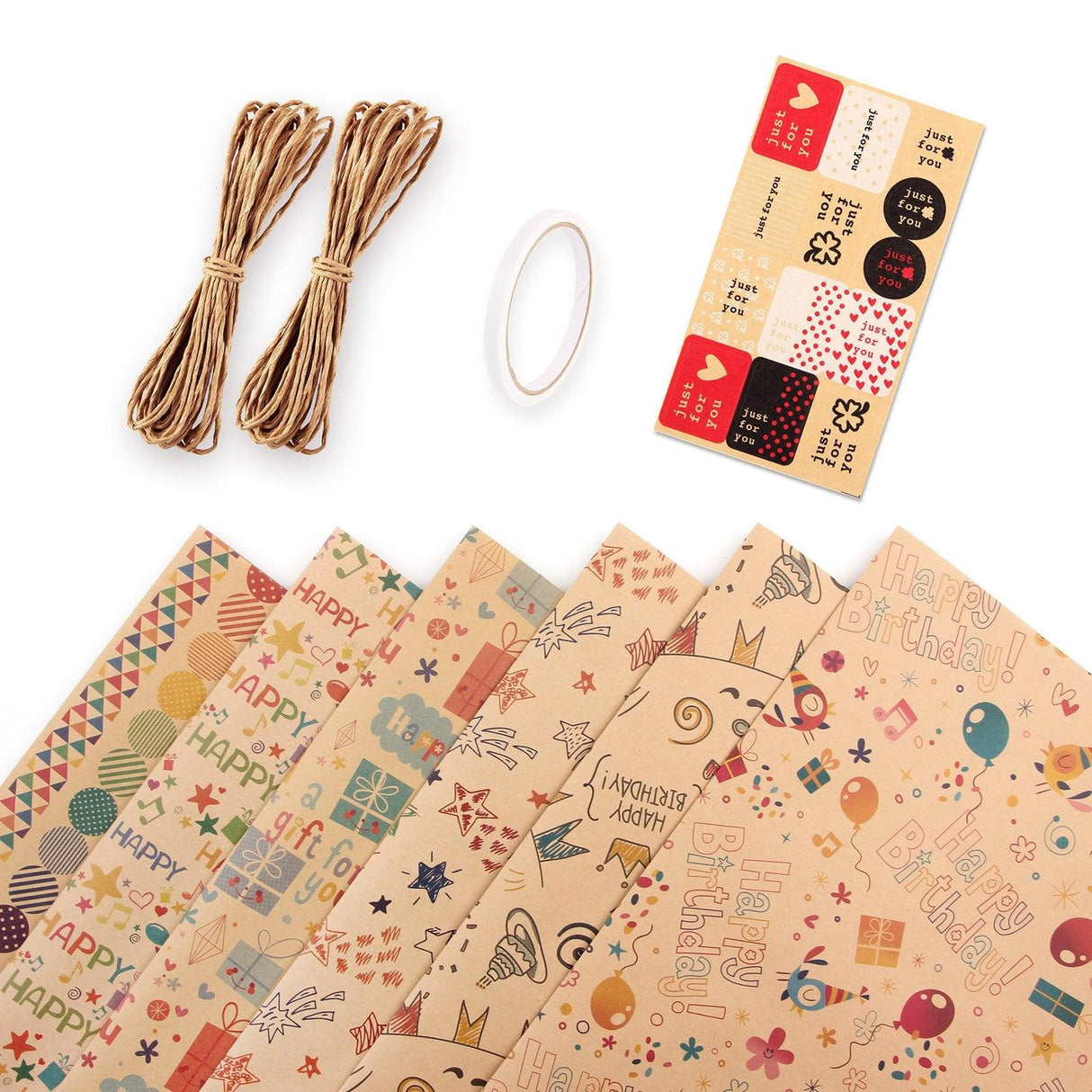 Kraft Paper Valentine's Day Birthday Gift Wrapping Paper