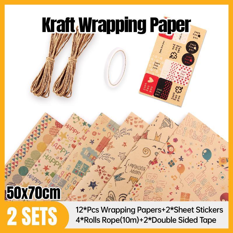 Kraft Paper Valentine's Day Birthday Gift Wrapping Paper