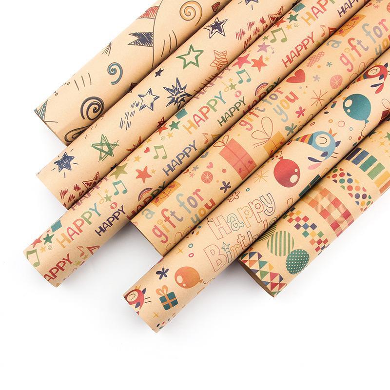 Kraft Paper Valentine's Day Birthday Gift Wrapping Paper