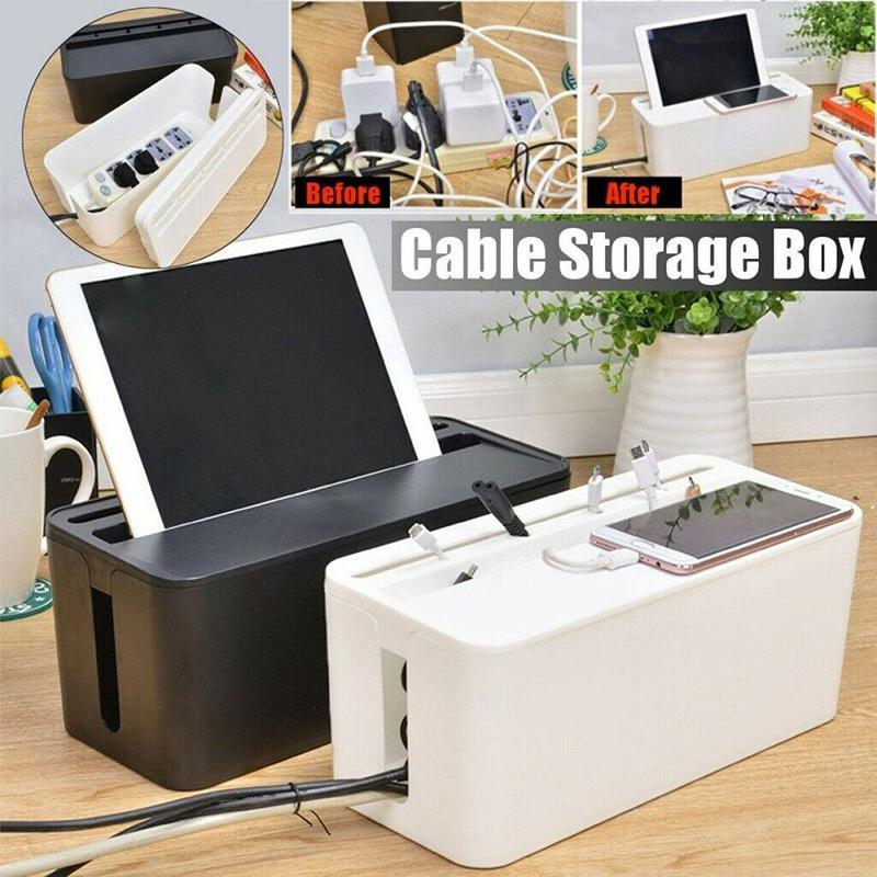 Large Cable Management Box 1PC 2Colours Cord Tidy Organizer Socket - Discount Packaging Warehouse