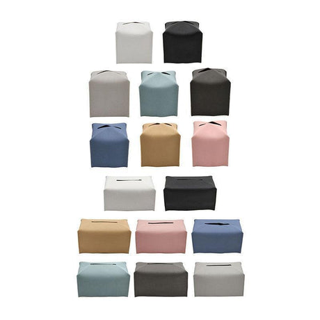 Leather Tissue Box Cover 1PC 2Sizes 7Colours PU Leather - Discount Packaging Warehouse