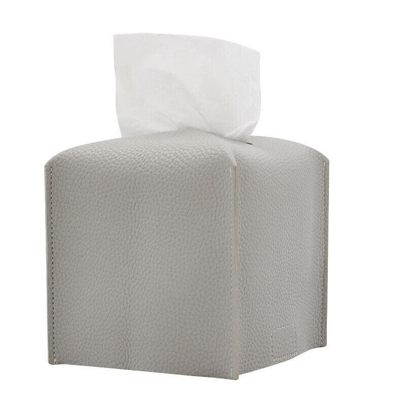 Leather Tissue Box Cover 1PC 2Sizes 7Colours PU Leather - Discount Packaging Warehouse