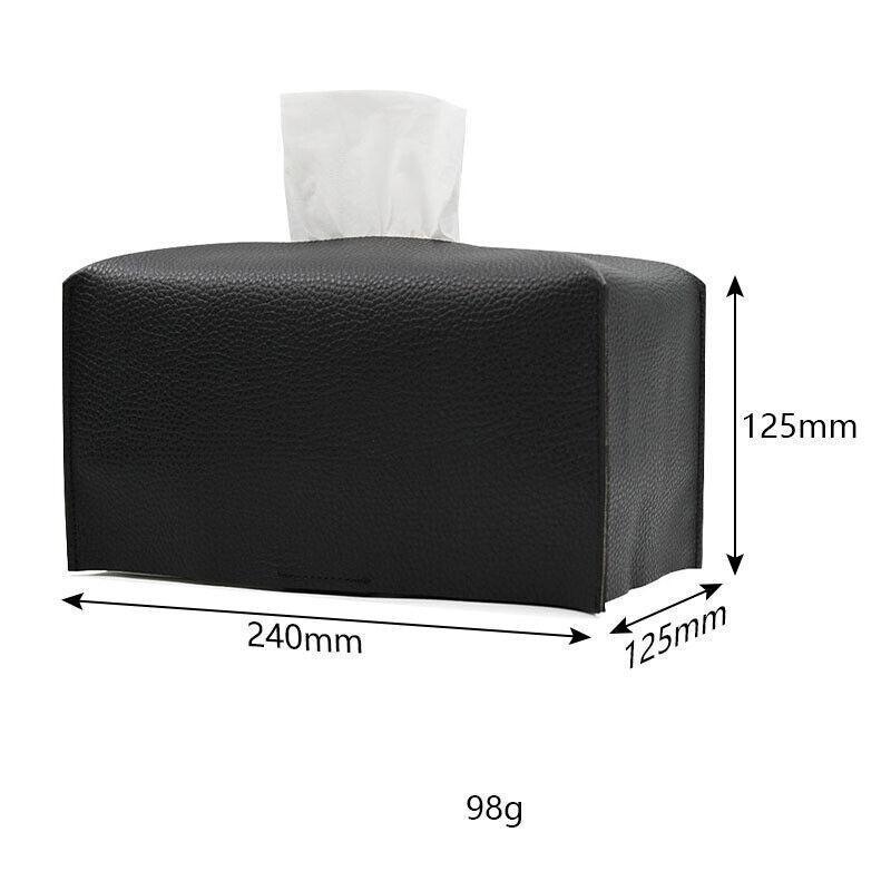 Leather Tissue Box Cover 1PC 2Sizes 7Colours PU Leather - Discount Packaging Warehouse