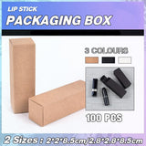 Set of stylish tiny boxes for lipsticks in various colours
