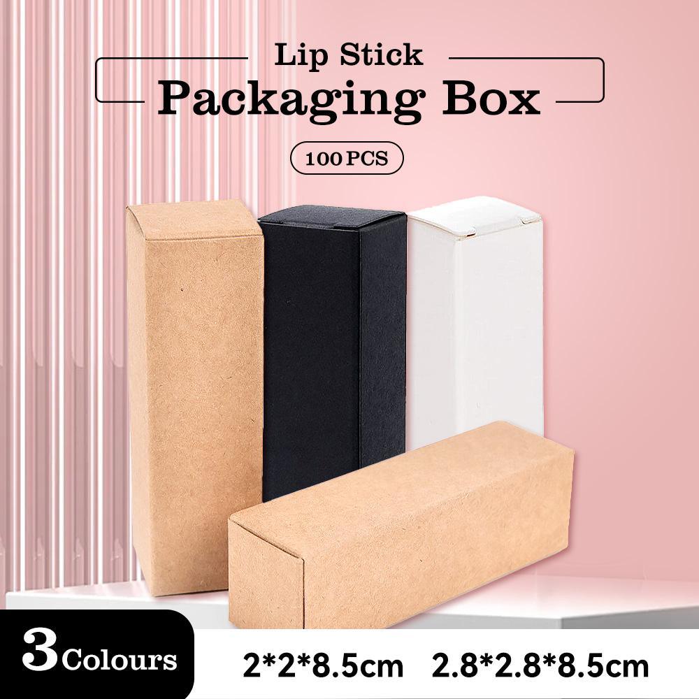 Set of stylish tiny boxes for lipsticks in various colours