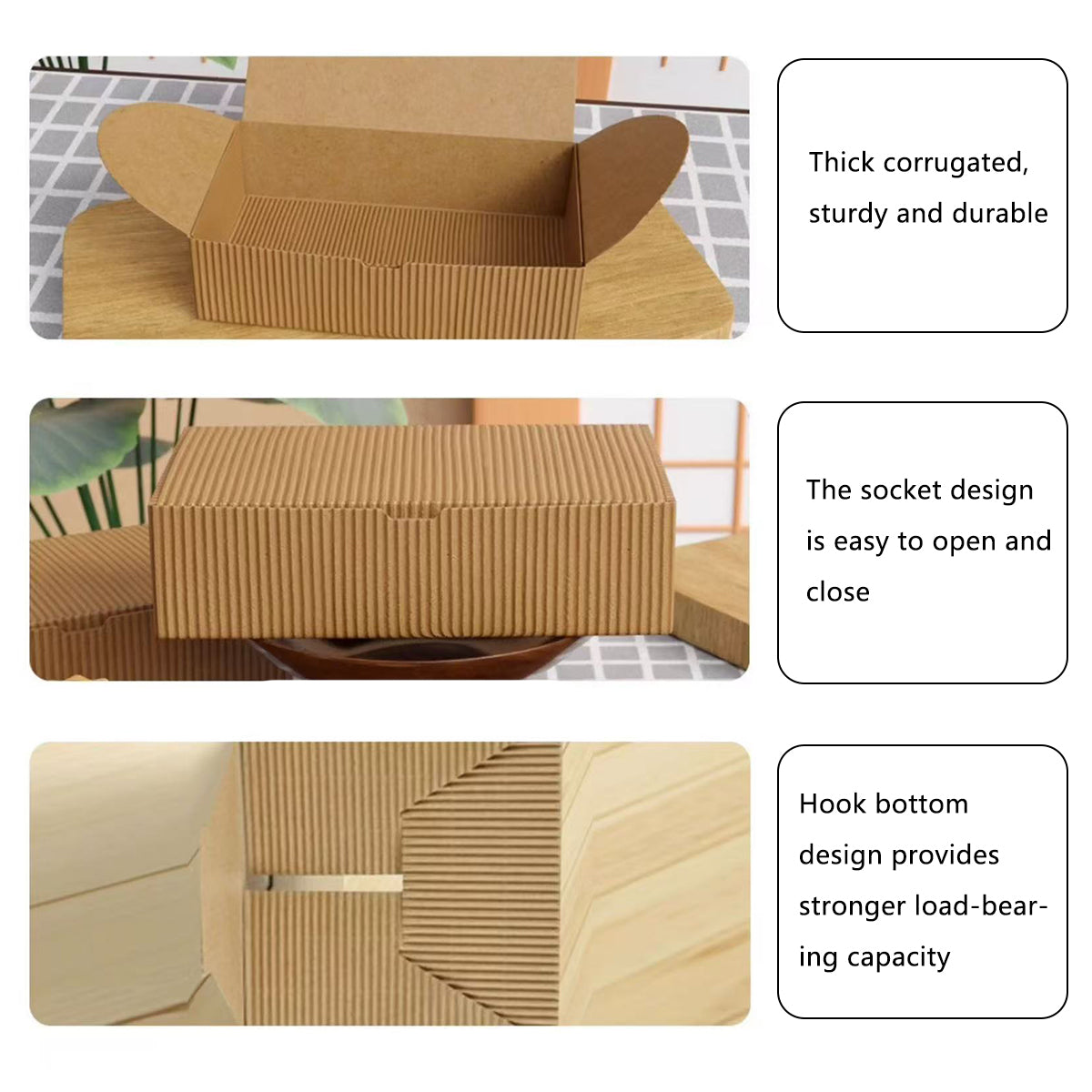 20 Pcs Corrugated Paper Gift Boxes Recyclable Eco Friendly for Gifts