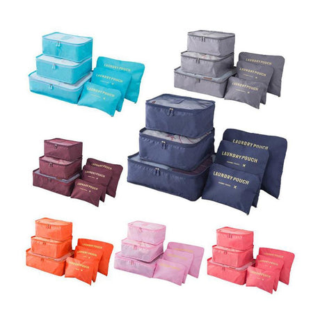 Set of travel organizer bags in different sizes