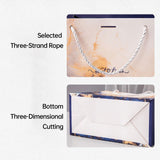 Marble Texture Gift Bag with Ribbon 10pcs White Card Paper