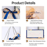 Marble Texture Gift Bag with Ribbon 10pcs White Card Paper