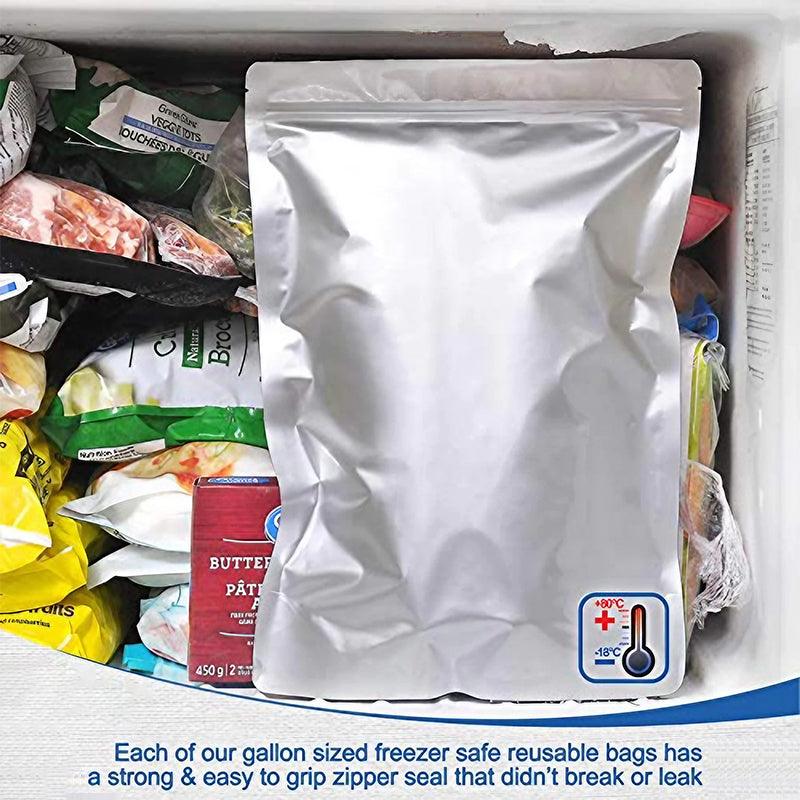 Food saver bags neatly packed with fresh vegetables, showcasing their airtight sealing capability