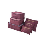 Set of travel organizer bags in different sizes