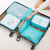 Set of travel organizer bags in different sizes