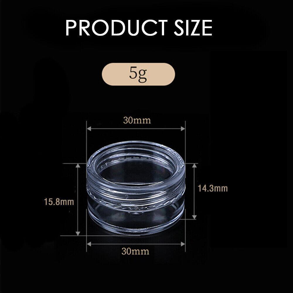 Mini Cosmetic Jar 50-200PCS Plastic Lip Balm Containers for Samples - Discount Packaging Warehouse