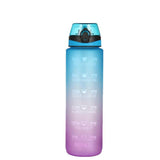 Motivational Water Bottle 1PC 1L 6Colours Time-Marked BPA-Free - Discount Packaging Warehouse