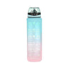 Motivational Water Bottle 1PC 1L 6Colours Time-Marked BPA-Free - Discount Packaging Warehouse