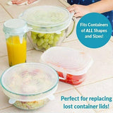 Reusable Silicone Strech Lids 6PCS 6Sizes Food Seal Cover - Discount Packaging Warehouse