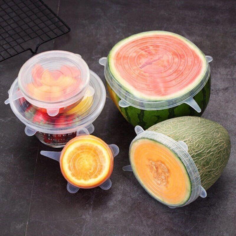 Reusable Silicone Strech Lids 6PCS 6Sizes Food Seal Cover - Discount Packaging Warehouse