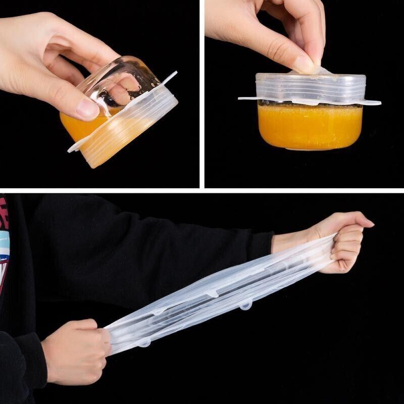 Reusable Silicone Strech Lids 6PCS 6Sizes Food Seal Cover - Discount Packaging Warehouse