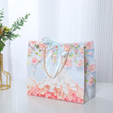 Oil Painting Pattern Gift Paper Bags 50PCS White Cardboard for Gifts