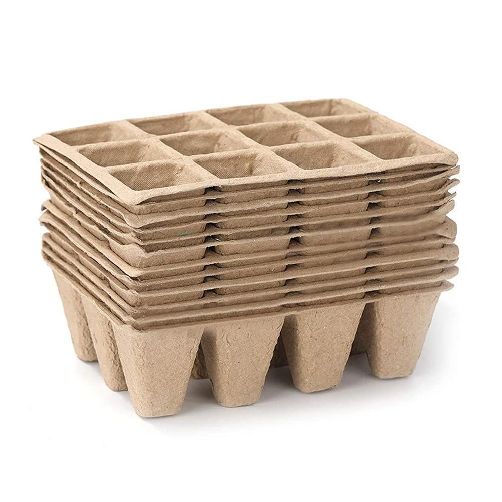 Eco-Friendly 12 Grid Pulp Seedling Pots for Healthy Plant Growth ...