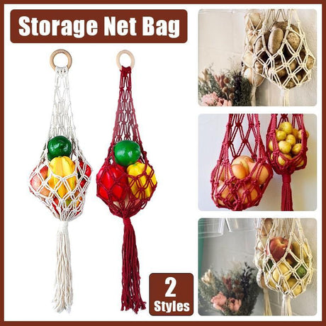 Elegant and spacious three-tier hanging fruit basket in a kitchen