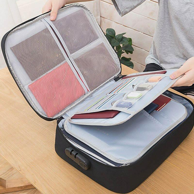 Durable and spacious document storage bag