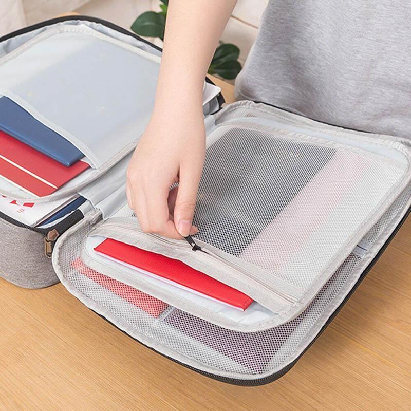 Durable and spacious document storage bag