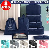 Organized compartments in a travel bag organiser