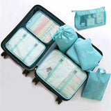 Organized compartments in a travel bag organiser