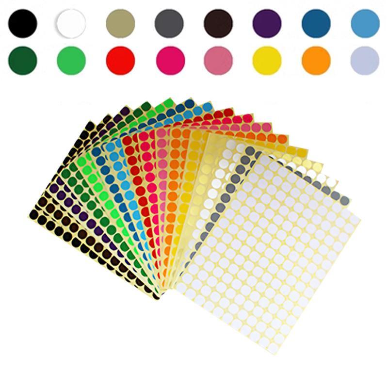 Vibrant and durable dot stickers for organizing and decorating