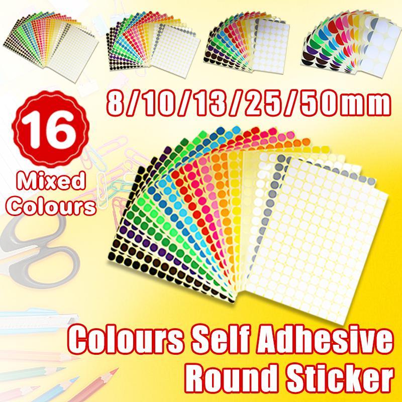 Vibrant and durable dot stickers for organizing and decorating