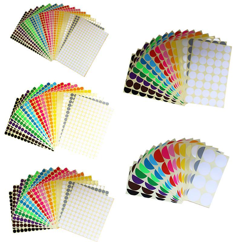 Vibrant and durable dot stickers for organizing and decorating