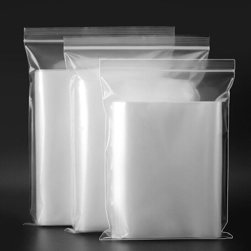 A variety of small items neatly organized in clear small ziplock pouches, showcasing their versatility and convenience.