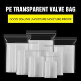 A variety of small items neatly organized in clear small ziplock pouches, showcasing their versatility and convenience.