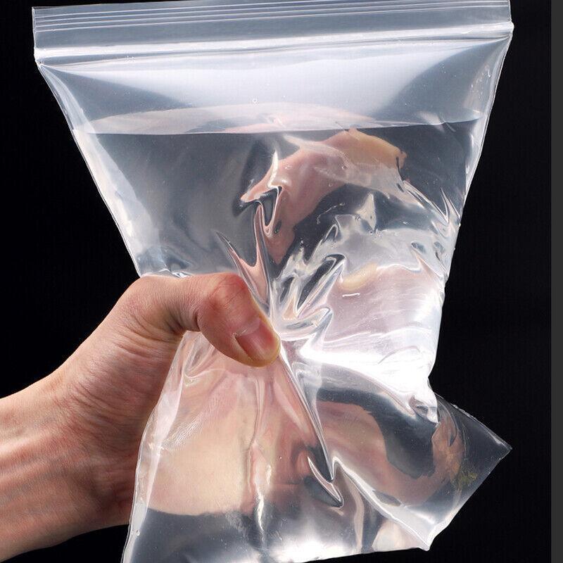 A variety of small items neatly organized in clear small ziplock pouches, showcasing their versatility and convenience.