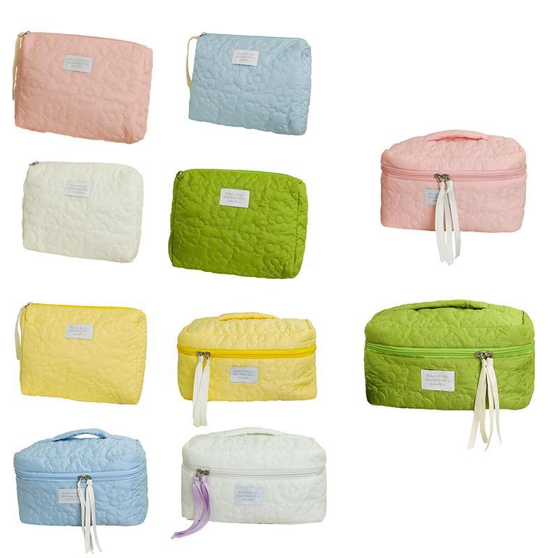 Stylish and compact travel makeup pouch with multiple compartments