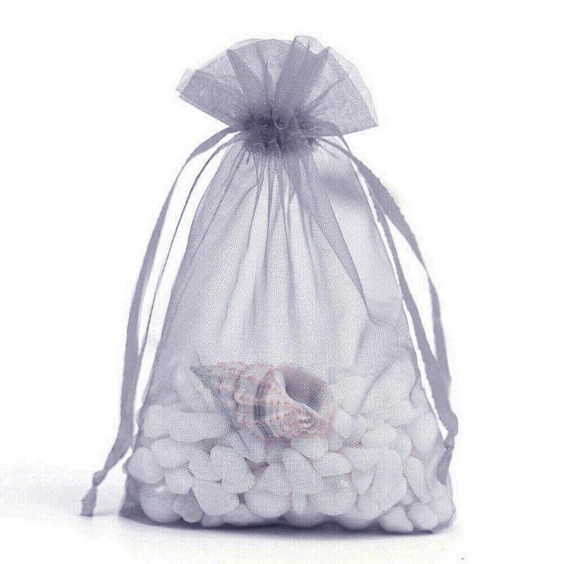Elegant sheer organza bags in various colours and sizes