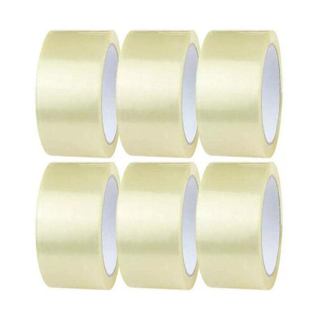 Packing Tapes 6Rolls 4.5cm*100M 50um Clear - Discount Packaging Warehouse