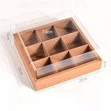 Pastry Box with Clear Lid 5-Pack Kraft Paper