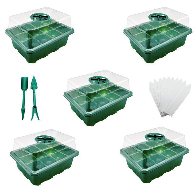 Plant Seeds Grow Box 3-10PCS 12Hole Propagation Nursery Seedling Starter Tray - Discount Packaging Warehouse