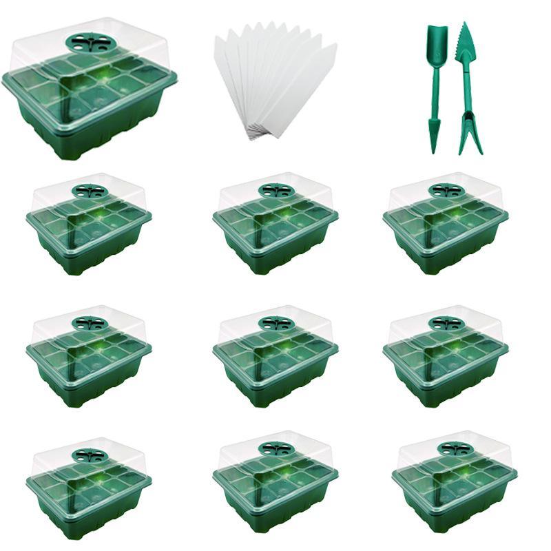 Plant Seeds Grow Box 3-10PCS 12Hole Propagation Nursery Seedling Starter Tray - Discount Packaging Warehouse