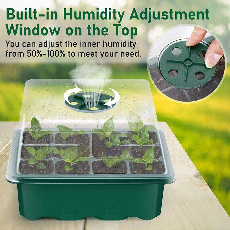 Plant Seeds Grow Box 3-10PCS 12Hole Propagation Nursery Seedling Starter Tray - Discount Packaging Warehouse