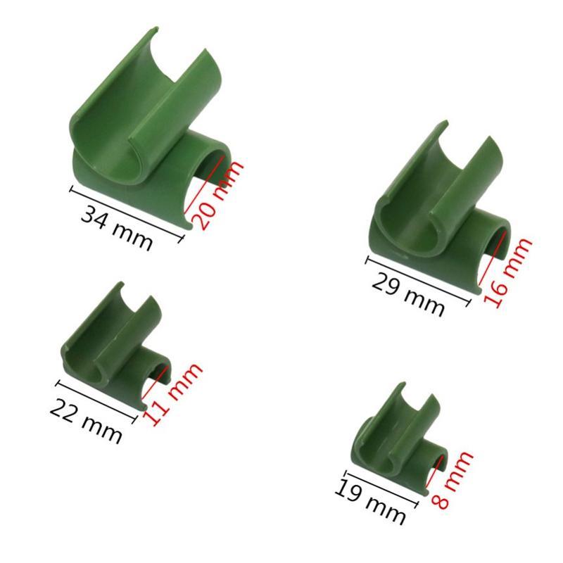 Plant Trellis Connector 24PCS 4Sizes PP Green - Discount Packaging Warehouse