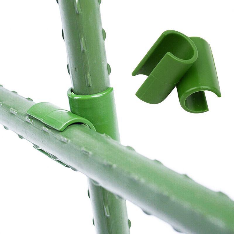 Plant Trellis Connector 24PCS 4Sizes PP Green - Discount Packaging Warehouse