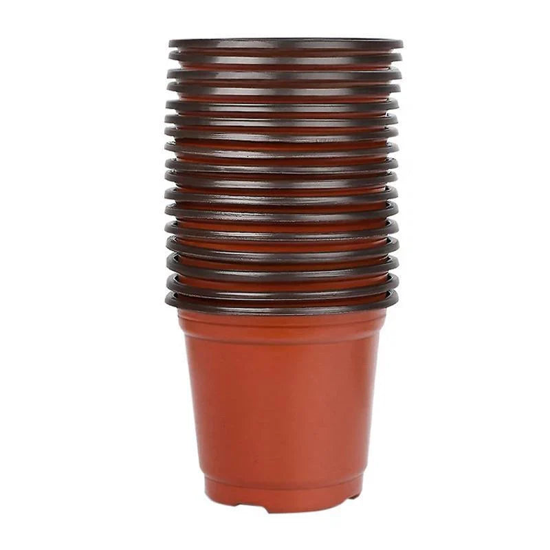 warehouse plant pots 20*14.2*17.3cm--100pcs Plastic Plant Pots Growing Container 100PCS 5Sizes