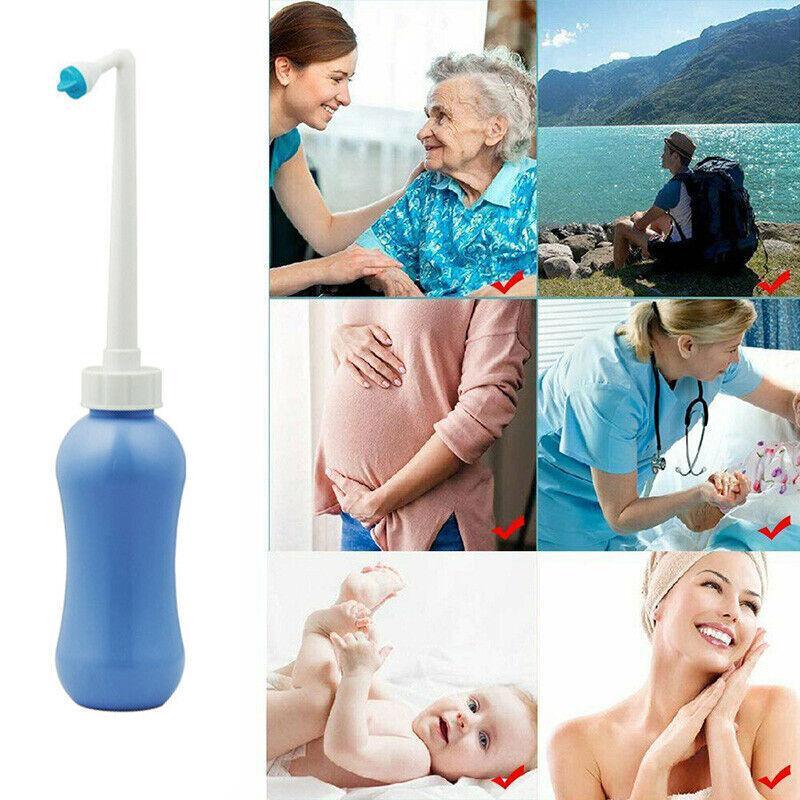 Portable Peri Bottle for Postpartum Care 1PC 450ML Blue - Discount Packaging Warehouse