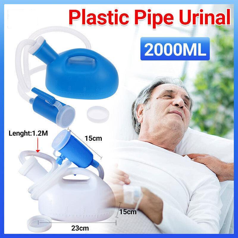 Portable Urinal Bottle for Men 2000ML with 1.2M Tube 1PC 2Colours Spill Proof - Discount Packaging Warehouse